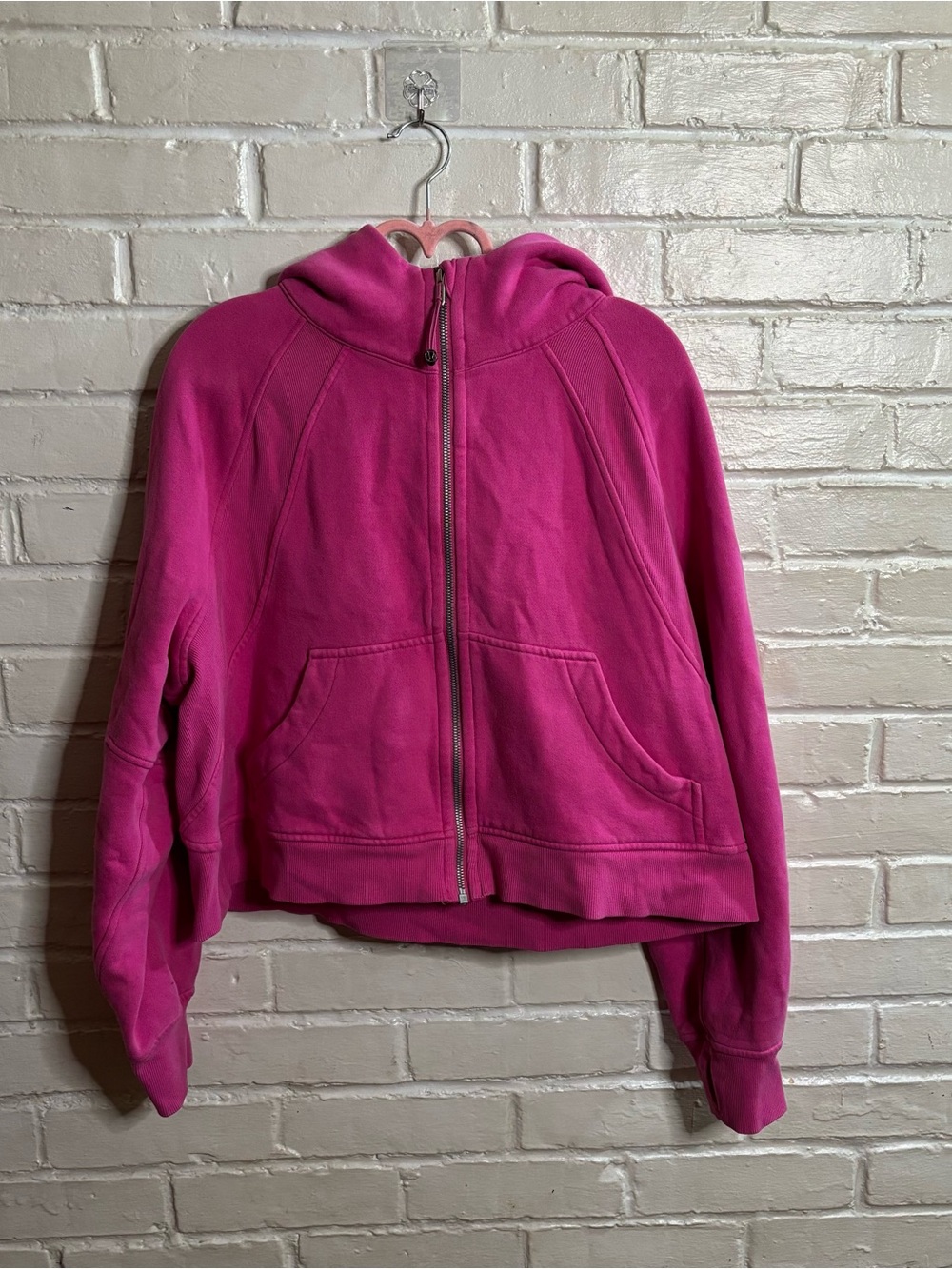 hot pink scuba zip up hoodie - lululemon